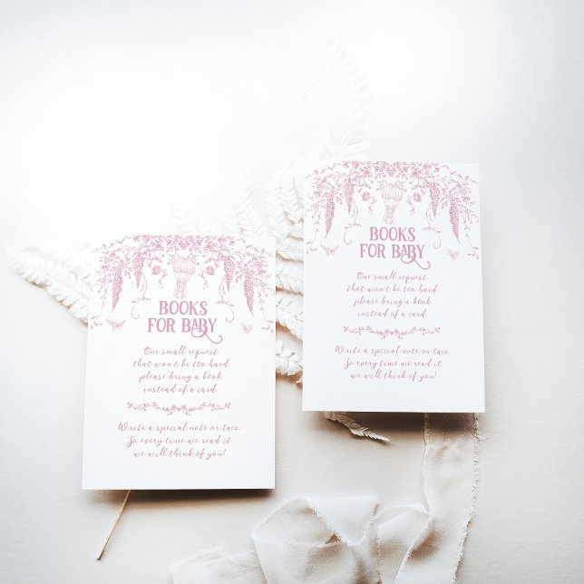 Cartão De Informações Livros de Chá de fraldas para Enfermeira Floral de (Criador carregado)