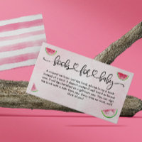 Livros de chá de fraldas para Melancia Watercolor 