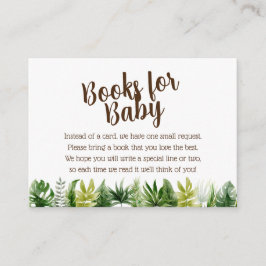 Cartão De Informações Livros de Chá de fraldas Safari Selva para Bebê