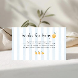 Cartão De Informações Livros de Chamada de Bebê de Limão Cute para o Chá