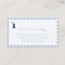 Livros de Chás de Bebê com Xadrez Azul e Cachorrin