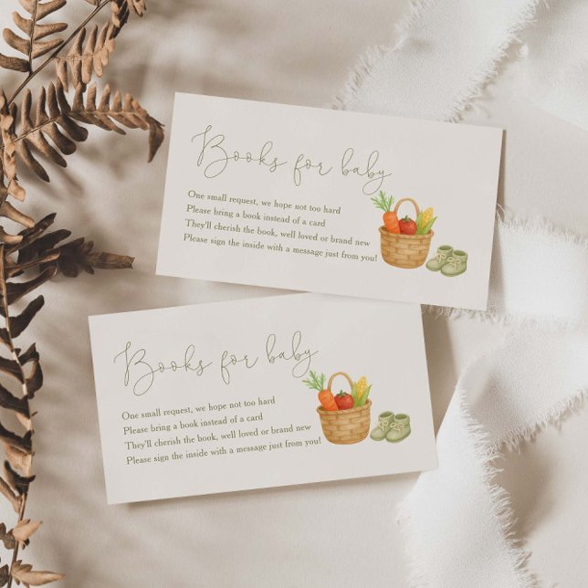 Cartão De Informações Livros De Chás de fraldas Cultivados Localmente Pa (Criador carregado)