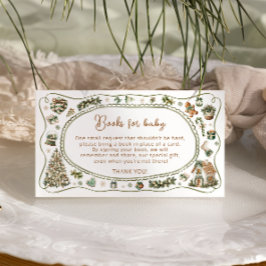 Cartão De Informações Livros De Chás de fraldas Neutros Para Bebês