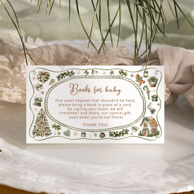 Cartão De Informações Livros De Chás de fraldas Neutros Para Bebês (Criador carregado)