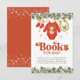 Cartão De Informações Livros de Chuvada de Presentes de Natal para Varal