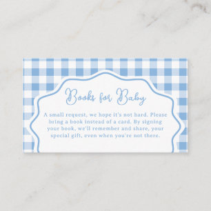Cartão De Informações Livros de Chuvinha Azul Baby-Q Churrasco Festa de