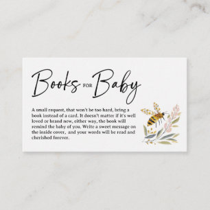 Cartão De Informações Livros de Chuvinha Boho para o Bebê