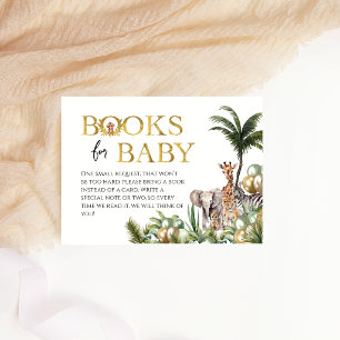 Cartão De Informações Livros de Chuvinha de Animais da Selva para Bebê