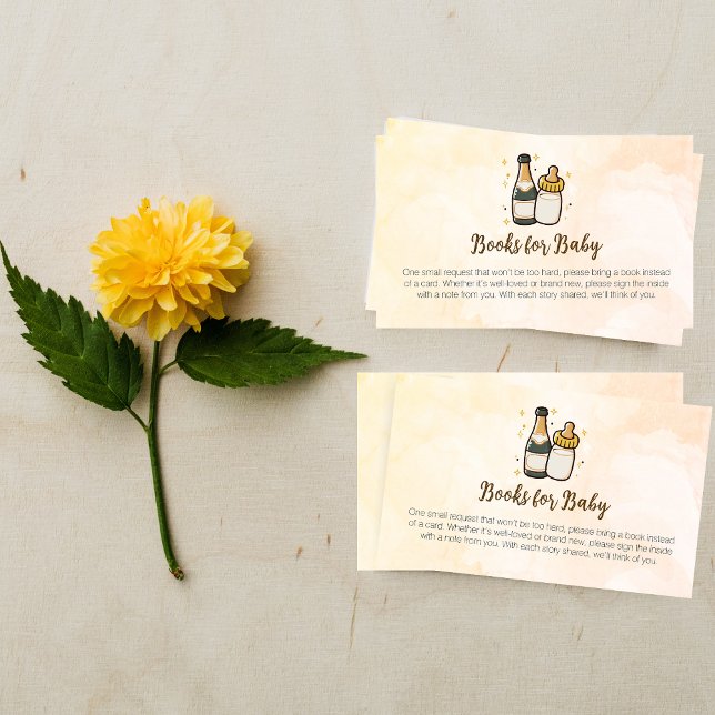 Cartão De Informações Livros de Chuvinha de Bebê Abrindo Garrafas (Criador carregado)