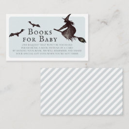 Cartão De Informações Livros de Chuvinha de Bebê Bruxa do Halloween para