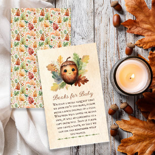 Cartão De Informações Livros de Chuvinha de Bebê Little Acorn para Bebê