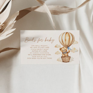 Cartão De Informações Livros de Chuvinha de Bebê Urso Boho Para Bebê