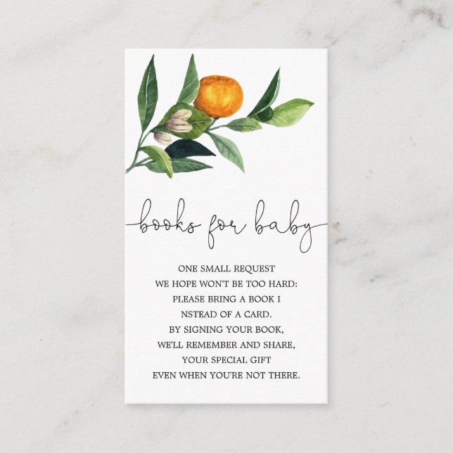 Cartão De Informações Livros de Cidadão Neutro de Gênero Laranja Cítrico (Frente)