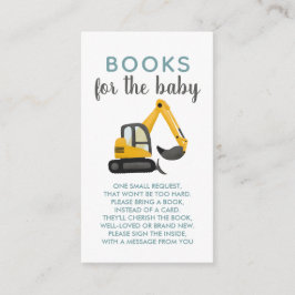 Cartão De Informações Livros De Digger Para Bebê