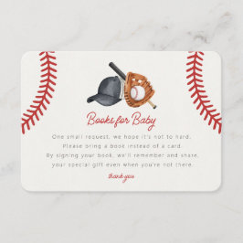 Cartão De Informações Livros de Execução do Tema do Baseball para Inserç