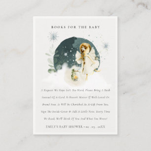 Cartão De Informações Livros de Fadas Mágicas Encantadas para Chá de Beb