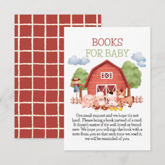 Cartão De Informações Livros de Fazenda Red Barn para Bebê