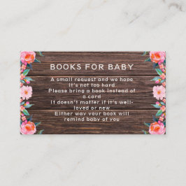 Cartão De Informações Livros De Flores Rosa Russos Para Bebê