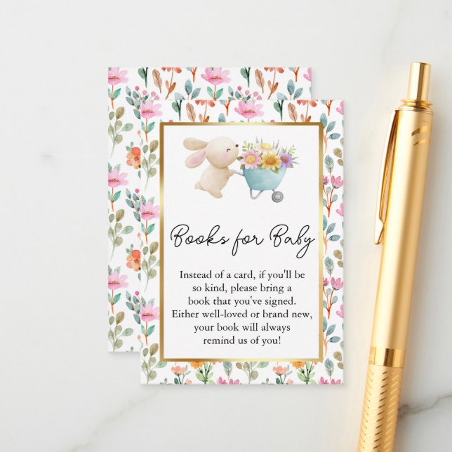 Cartão De Informações Livros de flores silvestres bonitinhos para bebês (Frente/Verso In Situ)