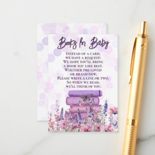 Cartão De Informações Livros de Flores Silvestres Borboletas para Bebê