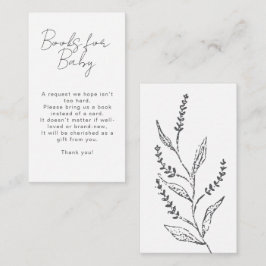 Cartão De Informações Livros de Flores Silvestres Desenhados à Mão Boho 