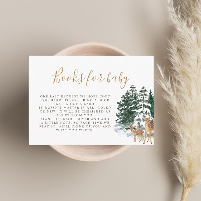 Cartão De Informações Livros De Floresta De inverno Para Bebê (Criador carregado)
