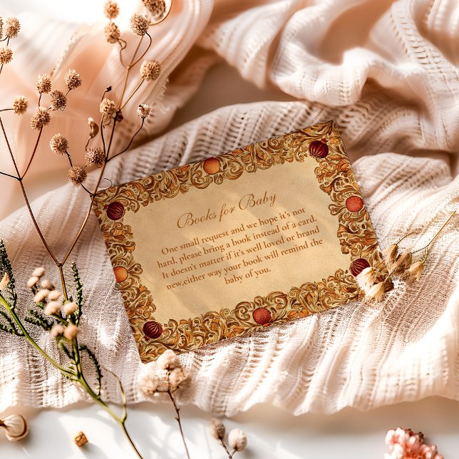 Cartão De Informações Livros de Frutas Elegantes e Folhagem para Bebê (Criador carregado)