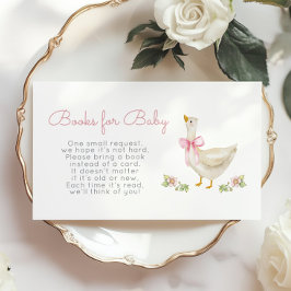 Cartão De Informações Livros de ganso de Bobo rosa para bilhetes para be