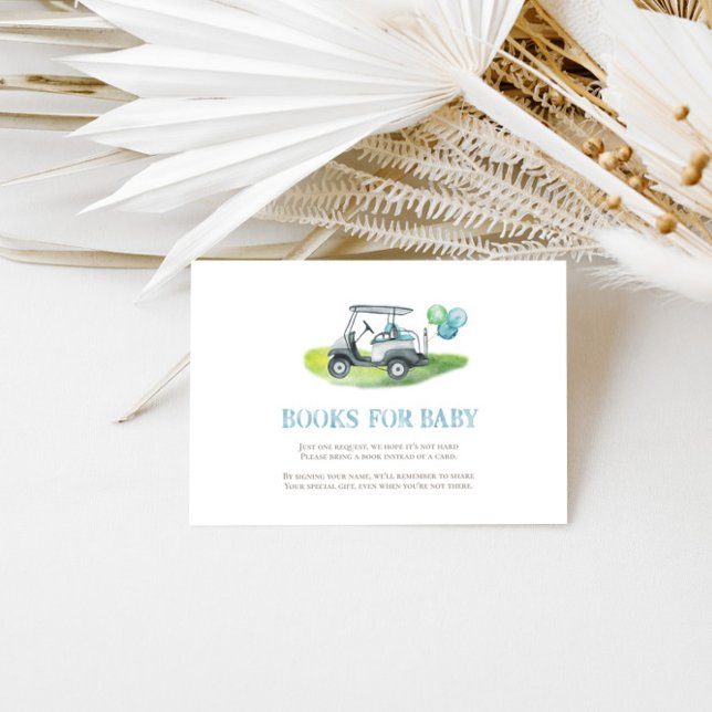 Cartão De Informações Livros de Golfe Azul para Bebê (Criador carregado)