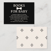Livros de Gravata Borboleta Preta e Creme para Beb