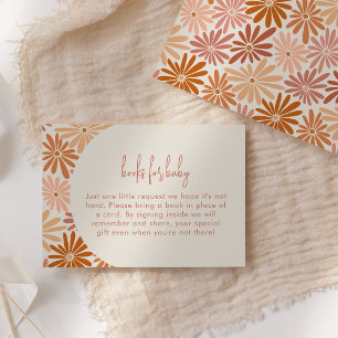 Cartão De Informações Livros De Groovas Florais De Cor Laranja E Cor-De-