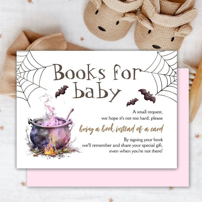 Cartão De Informações Livros de Halloween para Bebê Solicitar Menina Ros (Criador carregado)