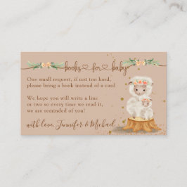 Cartão De Informações Livros de Mãe Recém-Nascida Ovelha Cordeiro Creme 