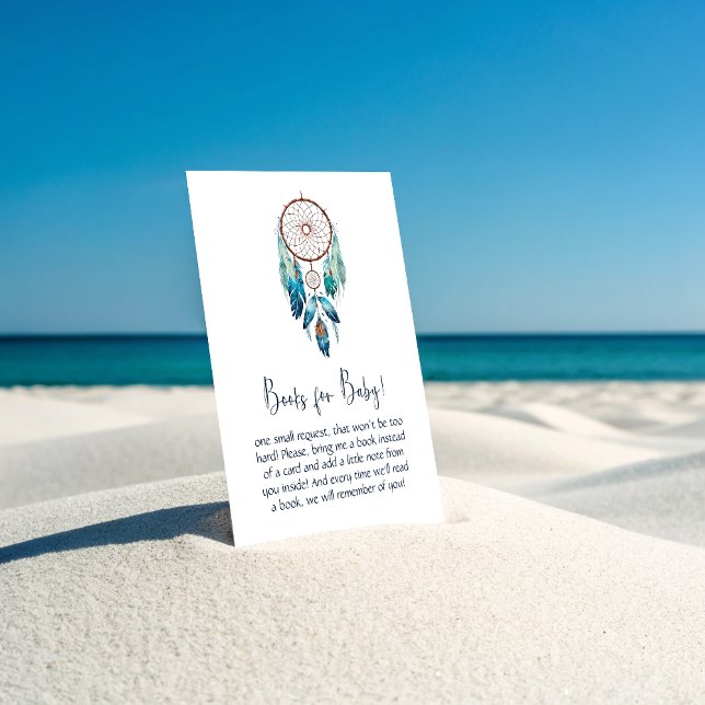 Cartão De Informações Livros de "Magia-Amarine Dreamcatcher" para Bebê (Magic Aquamarine Dreamcatcher Books for Baby Enclosure Card)