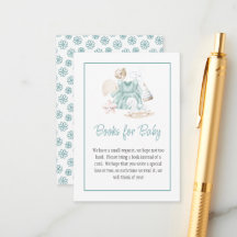 Livros de Menina Bebê com Aquarela Verde para Cart