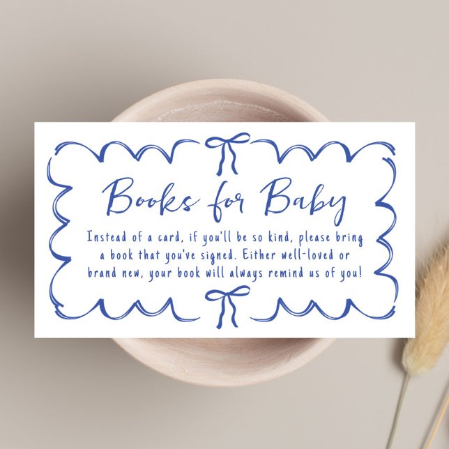 Cartão De Informações Livros De Moldura De Whimsic Para Chá De Menino (Criador carregado)