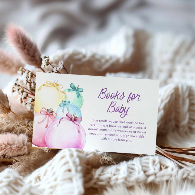 Cartão De Informações Livros de Natal de inverno para Bebê (Christmas Books for Baby Card)