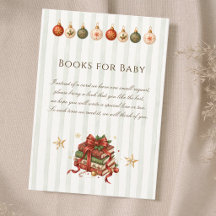 Livros de Natal Elegantes Vintage para Chá de Bebê