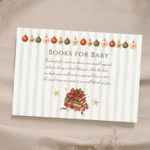 Livros de Natal Elegantes Vintage para Chá de Bebê
