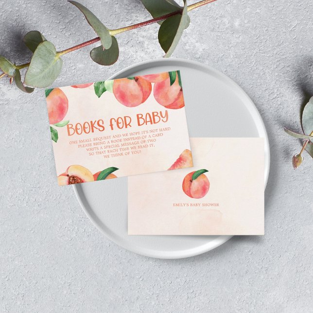 Cartão De Informações Livros de Pêssego Doce para Bebê (Criador carregado)