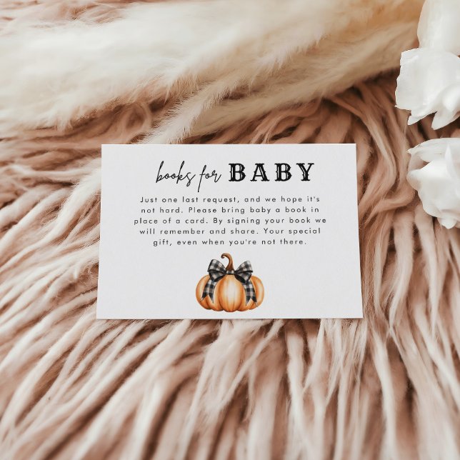 Cartão De Informações Livros de Pumpkin de Arco Negro para bebê (Criador carregado)