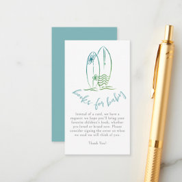 Cartão De Informações Livros de surfboard para bebê Conselho para Chá