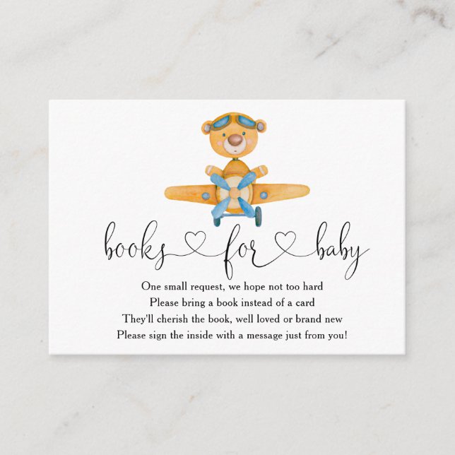 Cartão De Informações Livros De Urso De Carro Para Bebê (Frente)