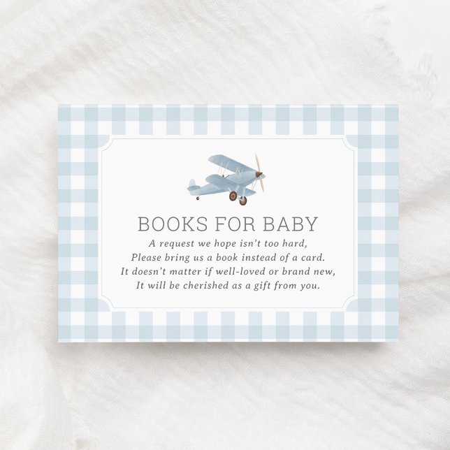 Cartão De Informações Livros de Viagem de avião para bebê (Criador carregado)