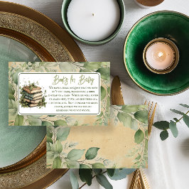 Cartão De Informações Livros deixam livros do próximo capítulo para bebê