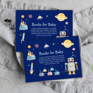 Cartão De Informações Livros do Menino Robô Brinquedo no Espaço Exterior