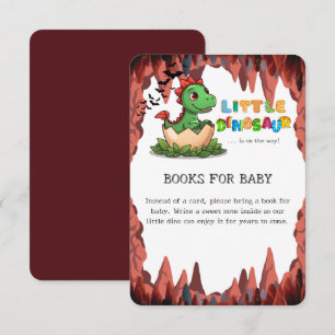 Cartão De Informações Livros do Pequeno Dinossauro a Caminho para Bebê