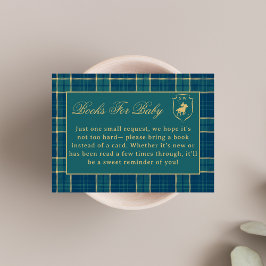 Cartão De Informações Livros Equestres Clássicos Da Xadrez Polo Para Beb