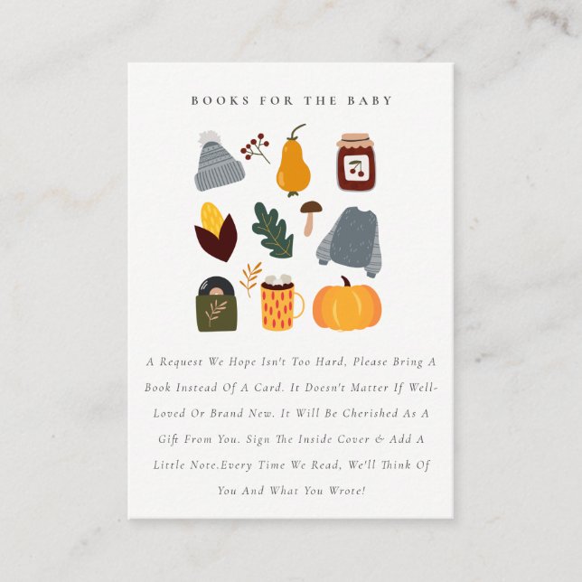 Cartão De Informações Livros Essenciais Quentes e Aconchegantes de Outon (Frente)