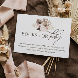 Cartão De Informações Livros Florais De Cores Aquáticas Boêmicas Para Ch